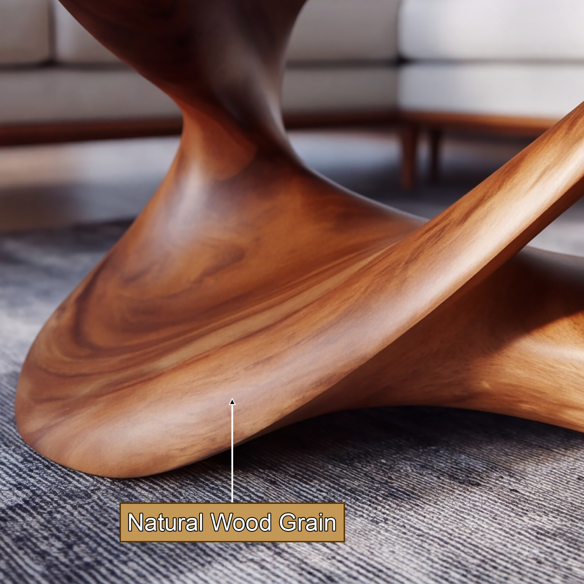 Orlessa Sculpted Solid Wood Coffee Table - Timberustic Coffee Table