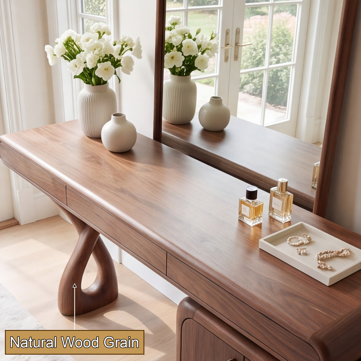 Orlienne Solid Wood Cosmetic Table