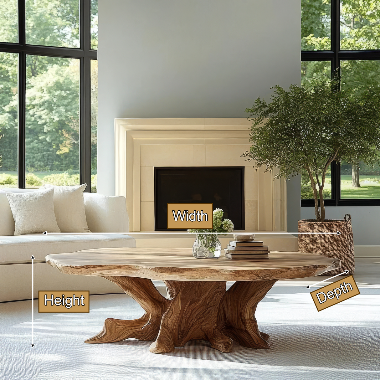 Orynelle Handcrafted Solid Wood Coffee Table