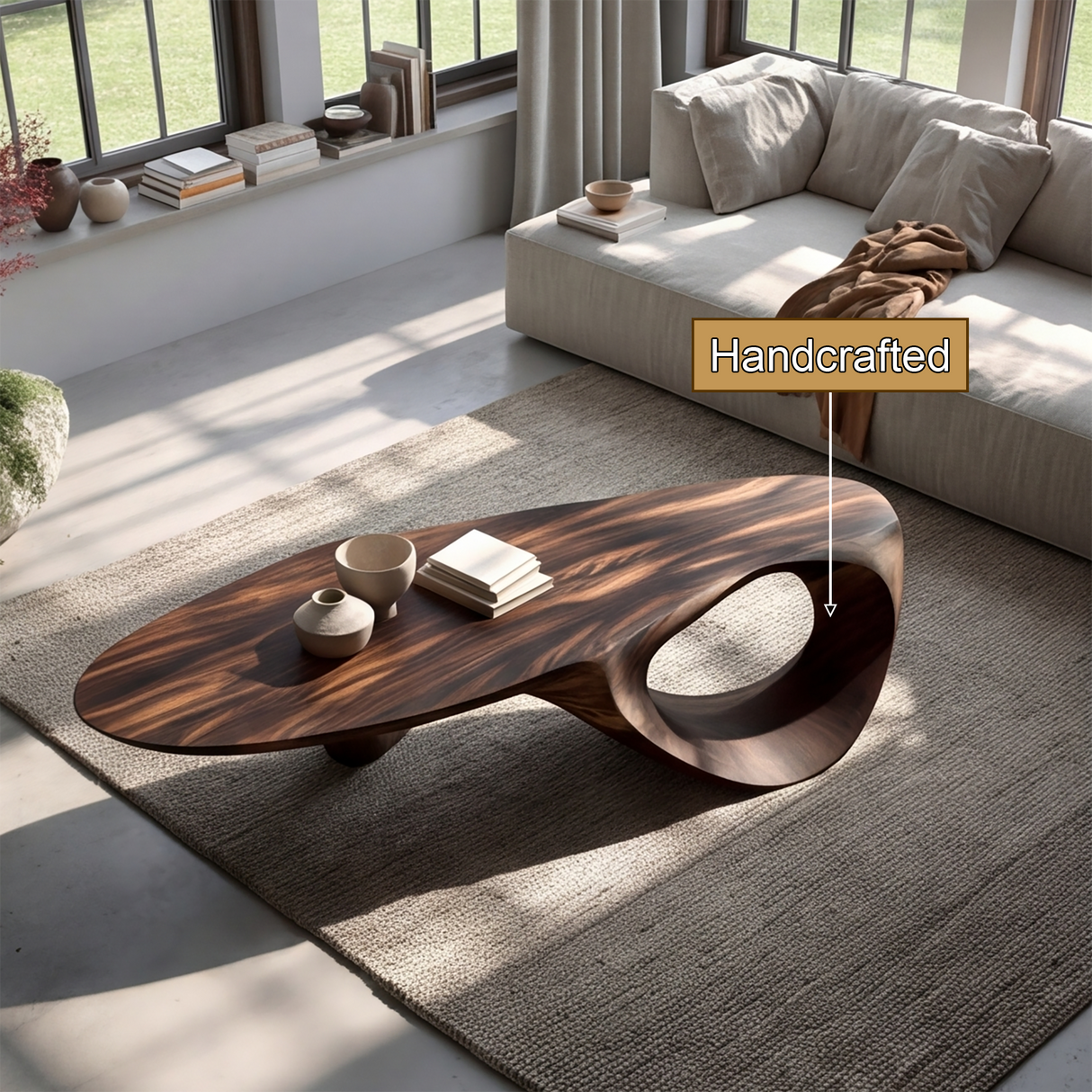 Raventhorn Handcrafted Solid Wood Coffee Table - TimbeRustic Coffee Table