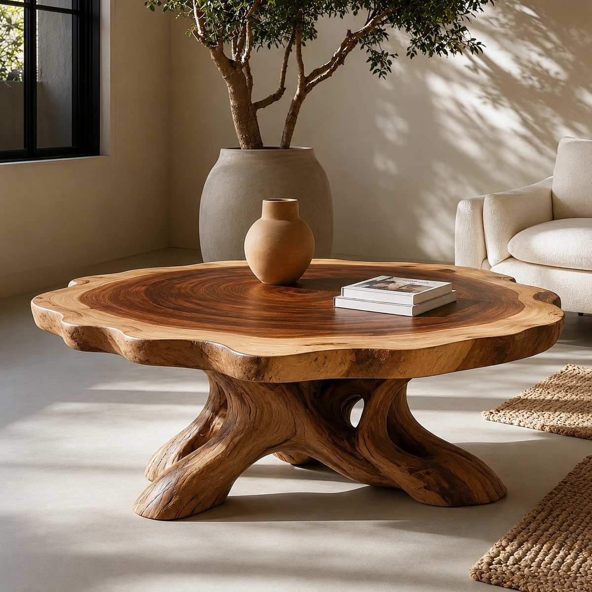 Roothaven Live Edge Solid Wood Coffee Table