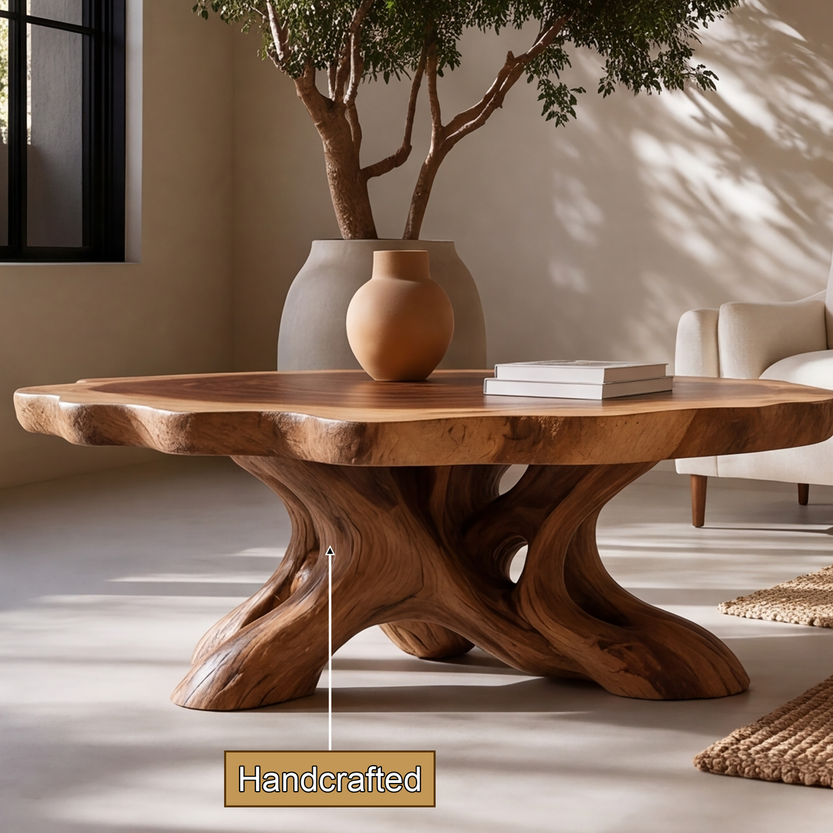Roothaven Live Edge Solid Wood Coffee Table