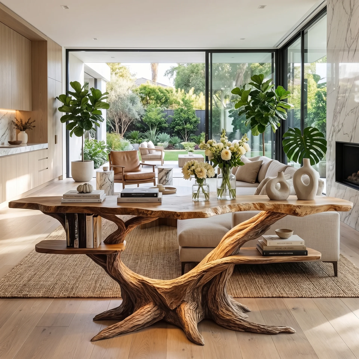 Roothaven Live Edge Solid Wood Console Table