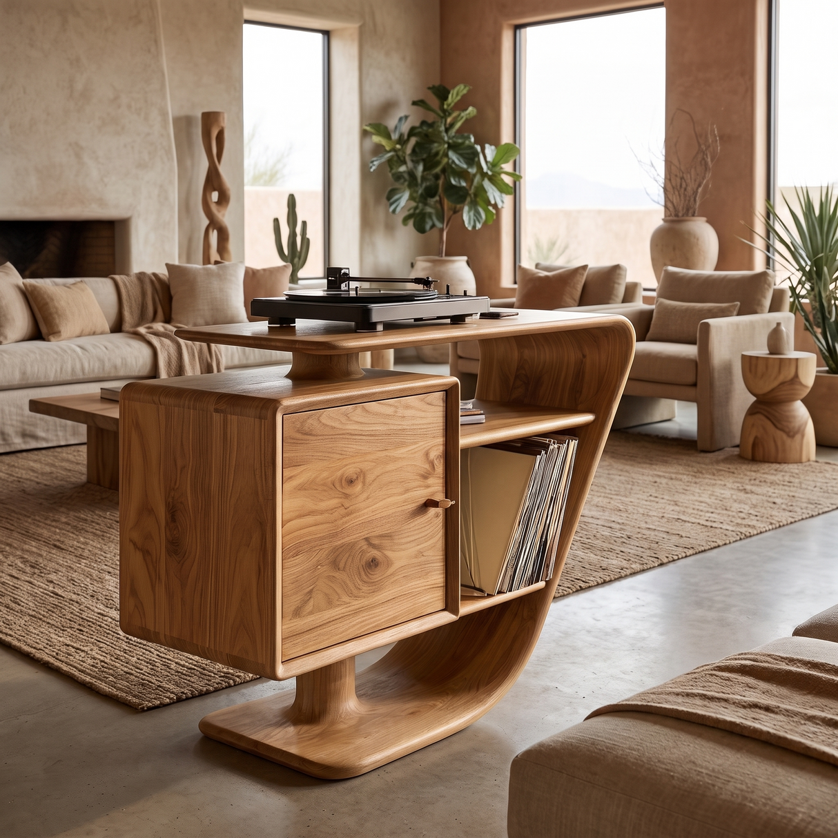 Sonvera Solid Wood Record Player Stand