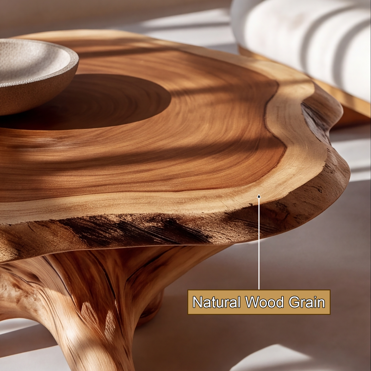 Sylvara Live Edge Solid Wood Coffee Table - Timberustic Coffee Table