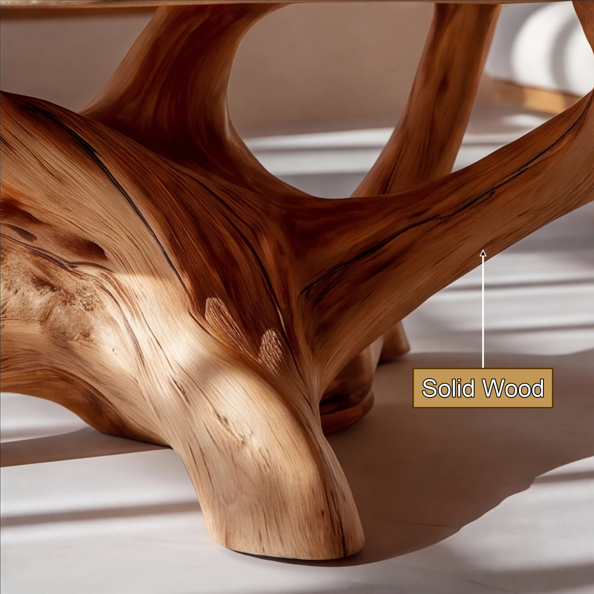 Sylvara Live Edge Solid Wood Coffee Table - Timberustic Coffee Table
