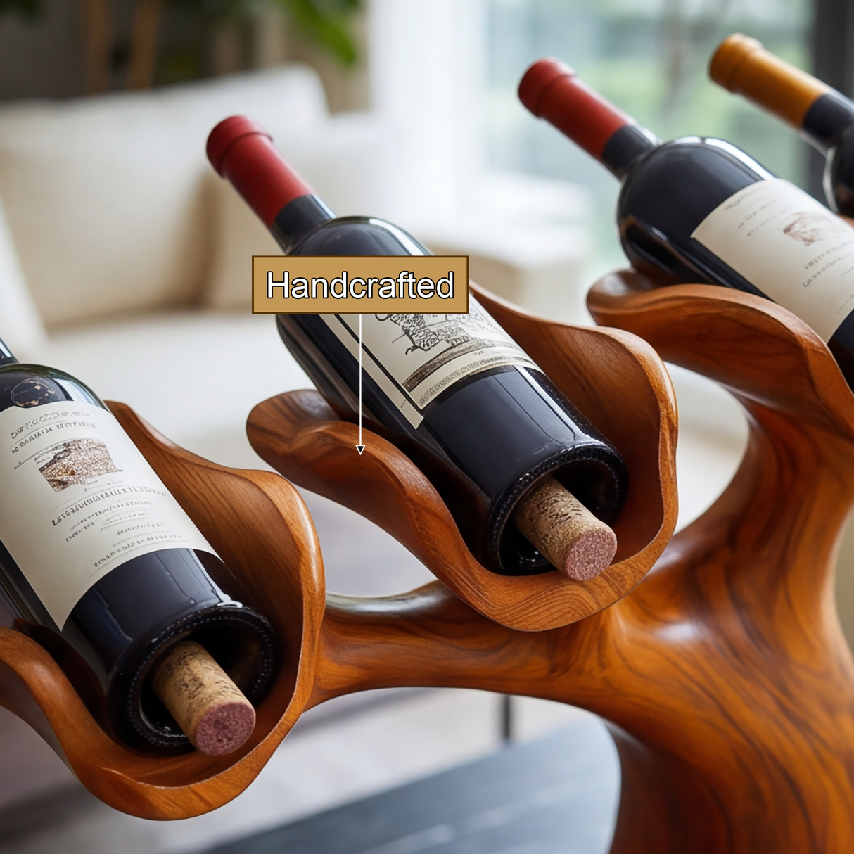 Sylvara Rootform Solid Wood Wine Rack