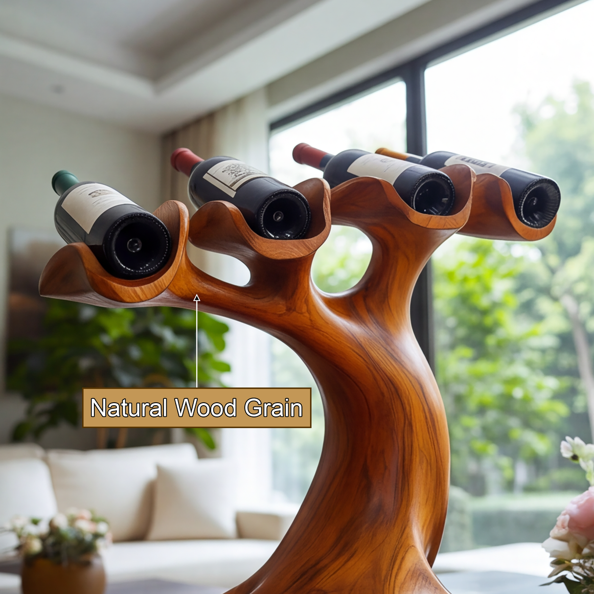 Sylvara Rootform Solid Wood Wine Rack