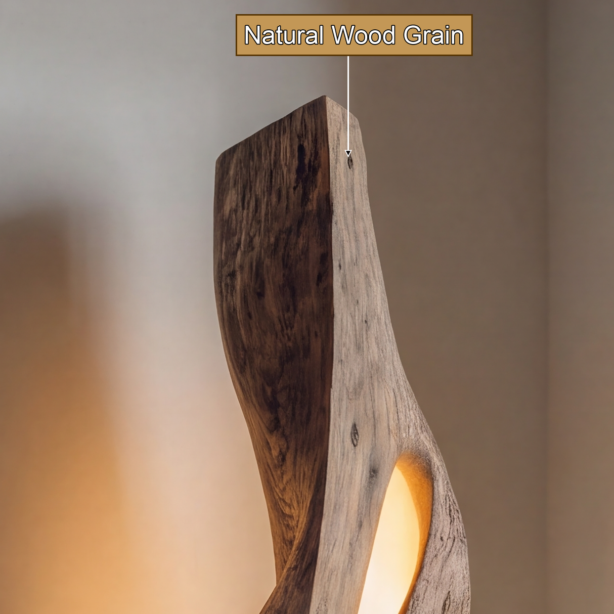 Sylvaris Sculpted Integrated LED Wood Floor Lamp