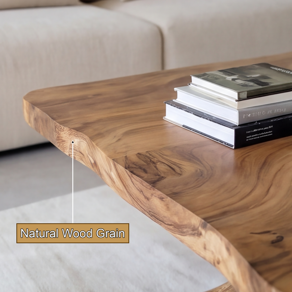 Tharvane Handcrafted Solid Wood Coffee Table