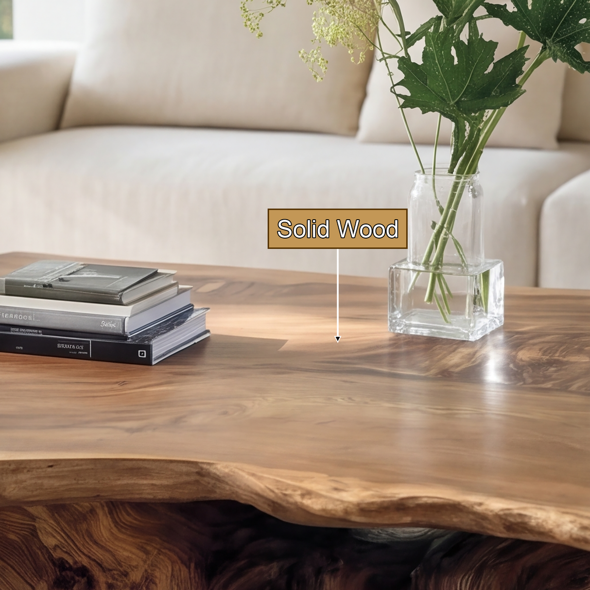 Tharvane Handcrafted Solid Wood Coffee Table