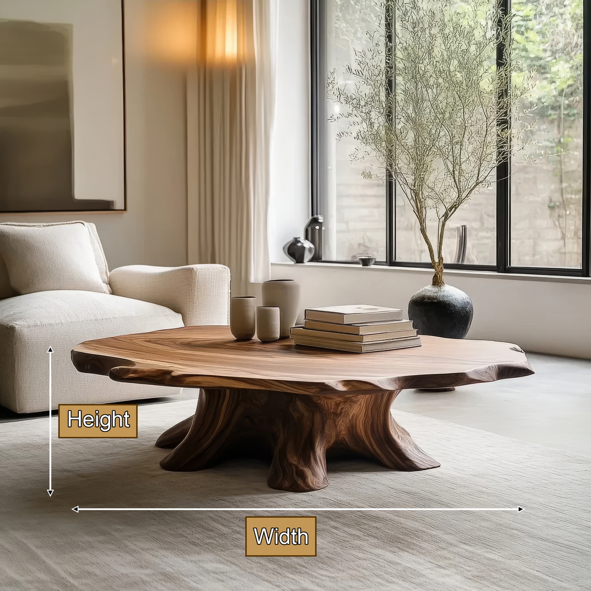Thornridge Live Edge Solid Wood Coffee Table