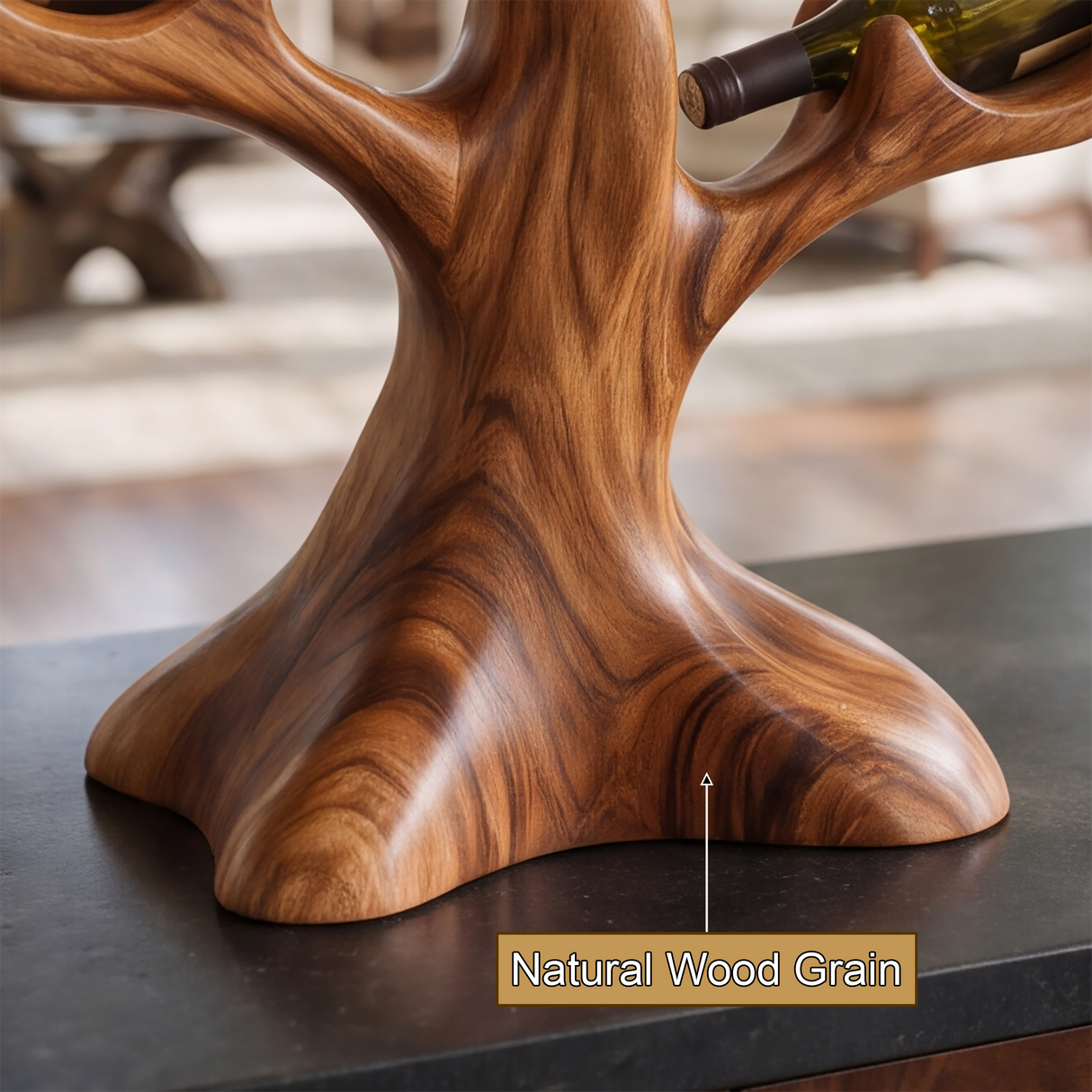 Thornvale Sculpted Solid Wood Wine Rack