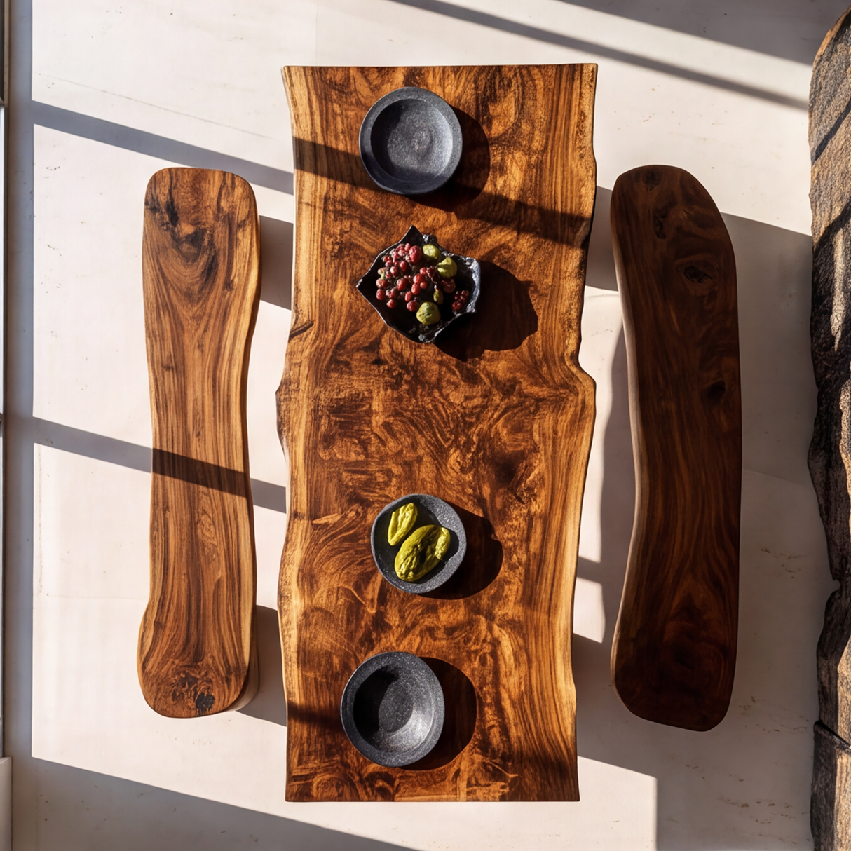 Valdoren Live Edge Solid Wood Dining Table - Timberustic Dining Table