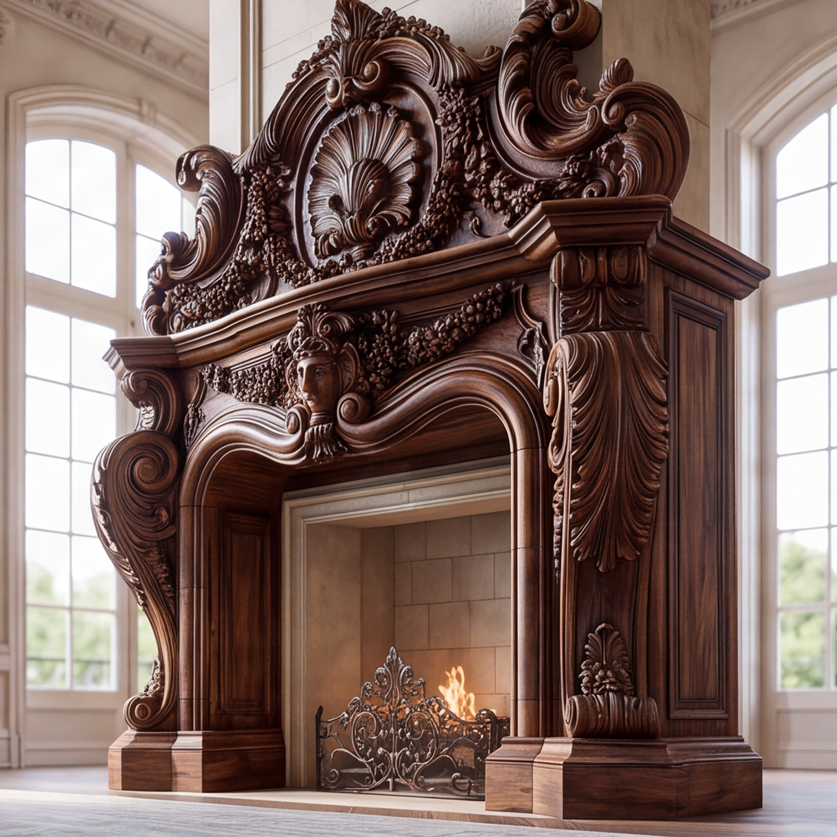 Valdorien Handcrafted Fireplace Mantel Surround