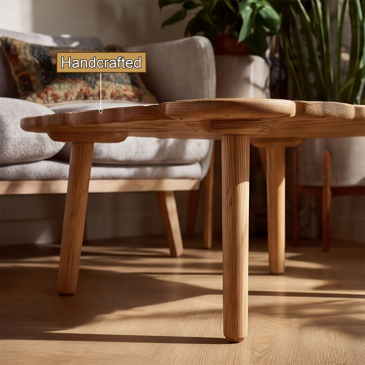 Velmora Live Edge Solid Wood Coffee Table