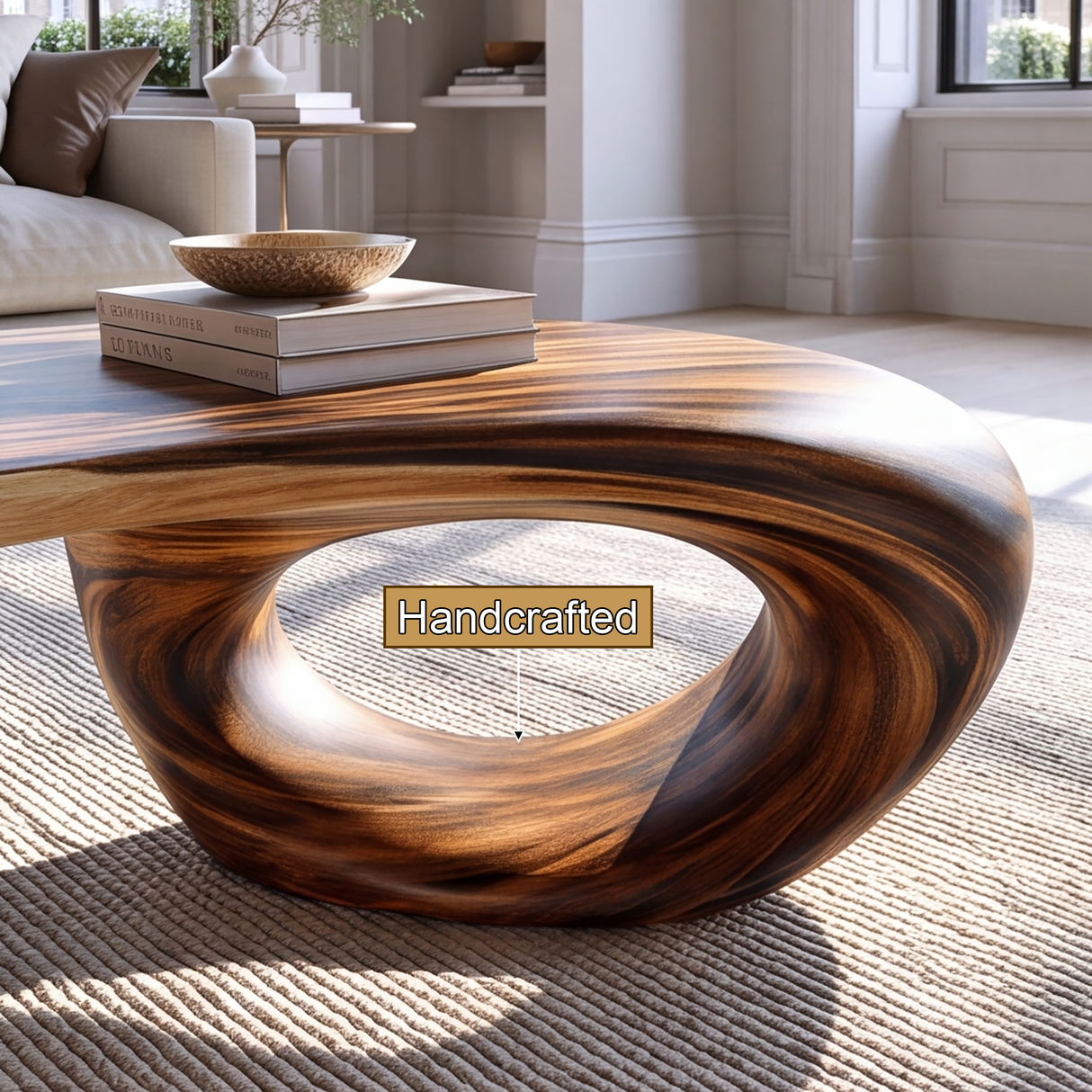 Velmora Sculpted Solid Wood Coffee Table SPA548940 - TimbeRustic Coffee Table