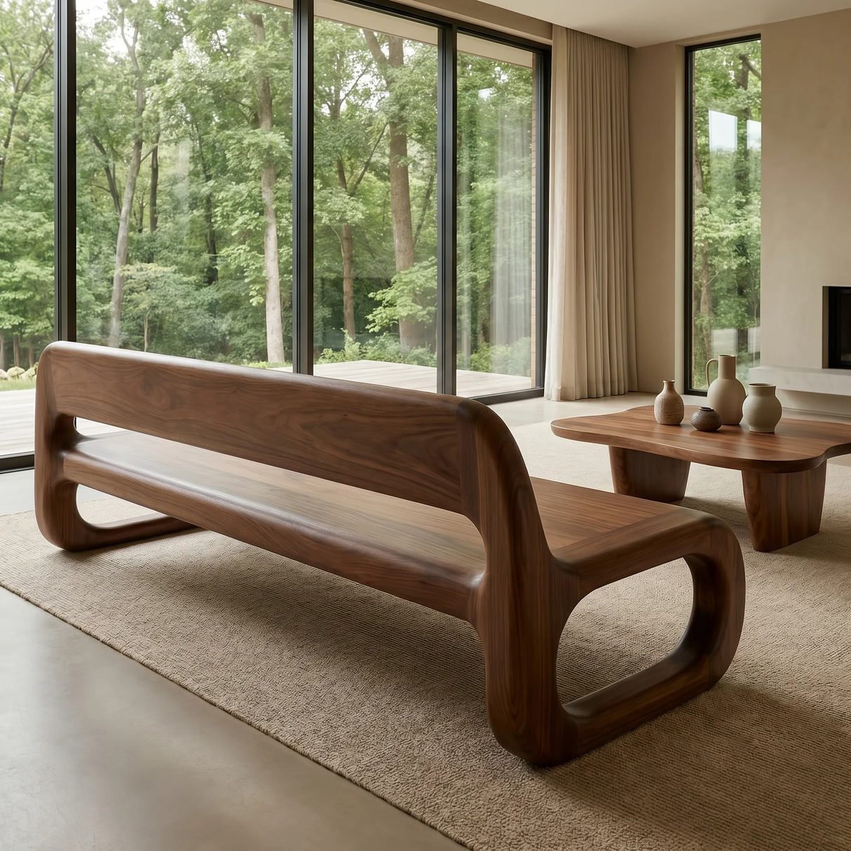 Veloren Handcrafted Solid Wood Indoor Bench - Timberustic Bench