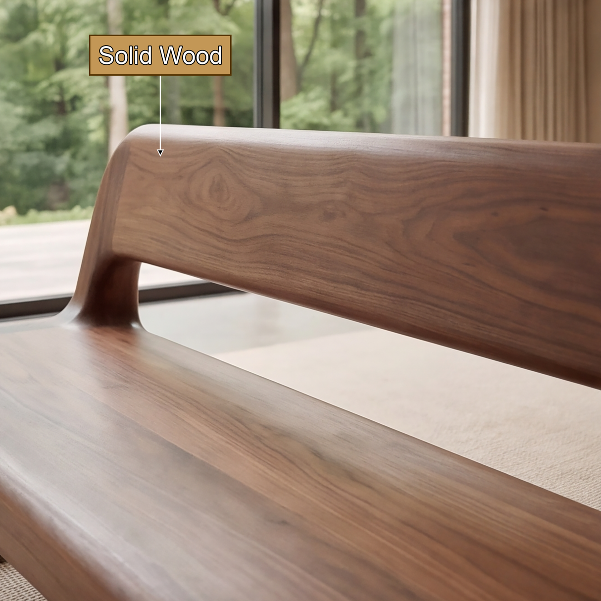 Veloren Handcrafted Solid Wood Indoor Bench - Timberustic Bench