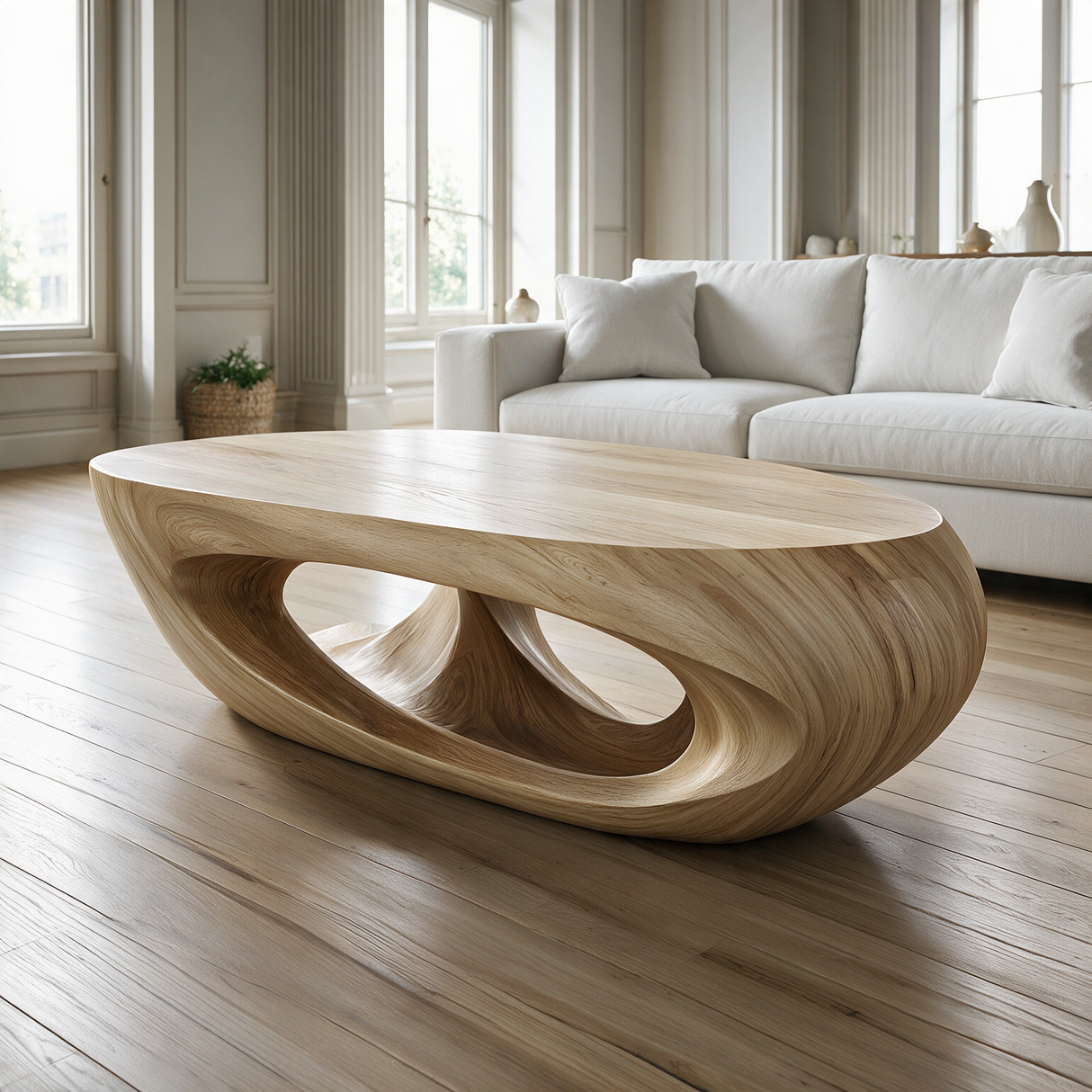 Veylora Handcrafted Solid Wood Coffee Table Natural Oak - TimbeRustic Coffee Table