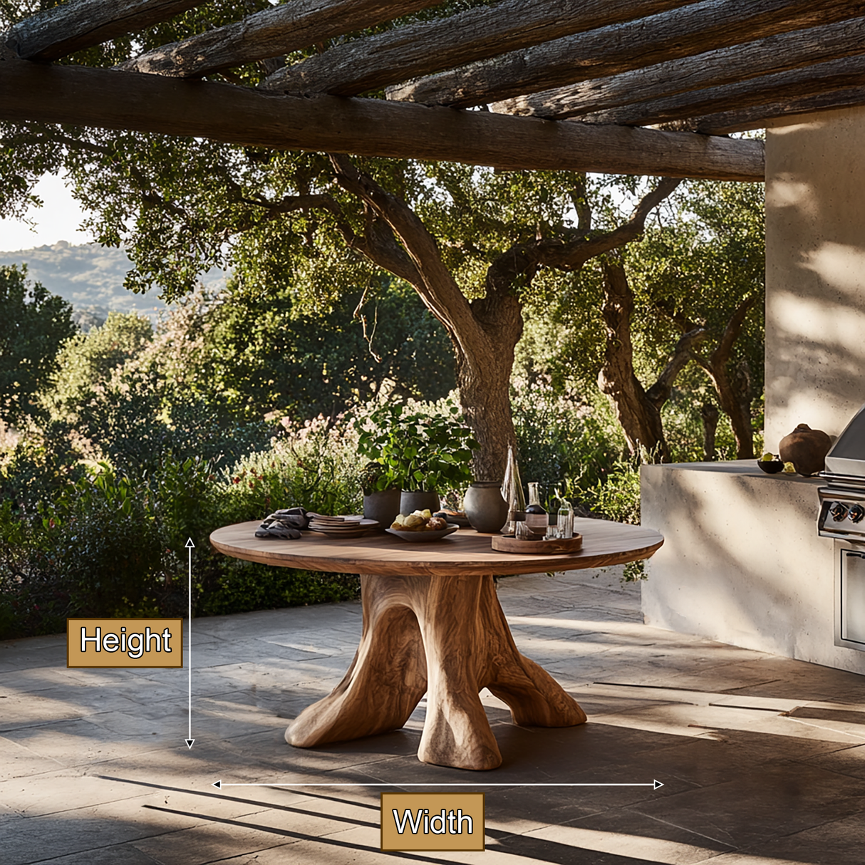 Veylora Handcrafted Solid Wood Dining Table - Timberustic Dining Table