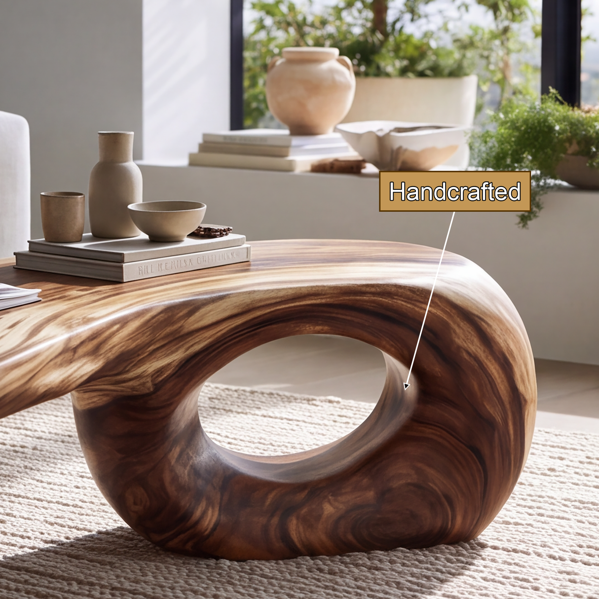 Zephorin Handcrafted Solid Wood Coffee Table - TimbeRustic Coffee Table