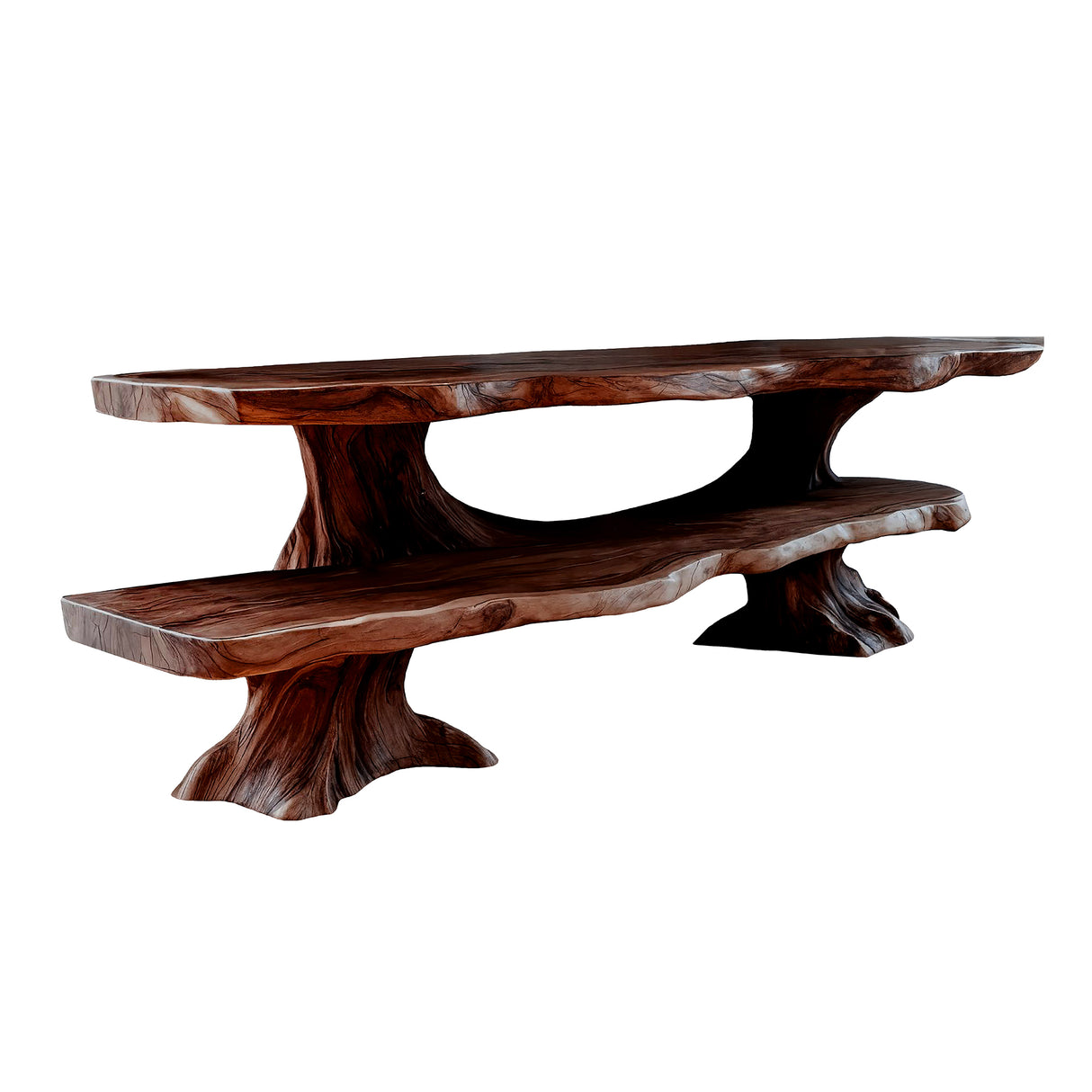 Timeless Craftsmanship Solid Wood Live Edge TV Cabinet Mahogany - Timberustic TV Cabinet