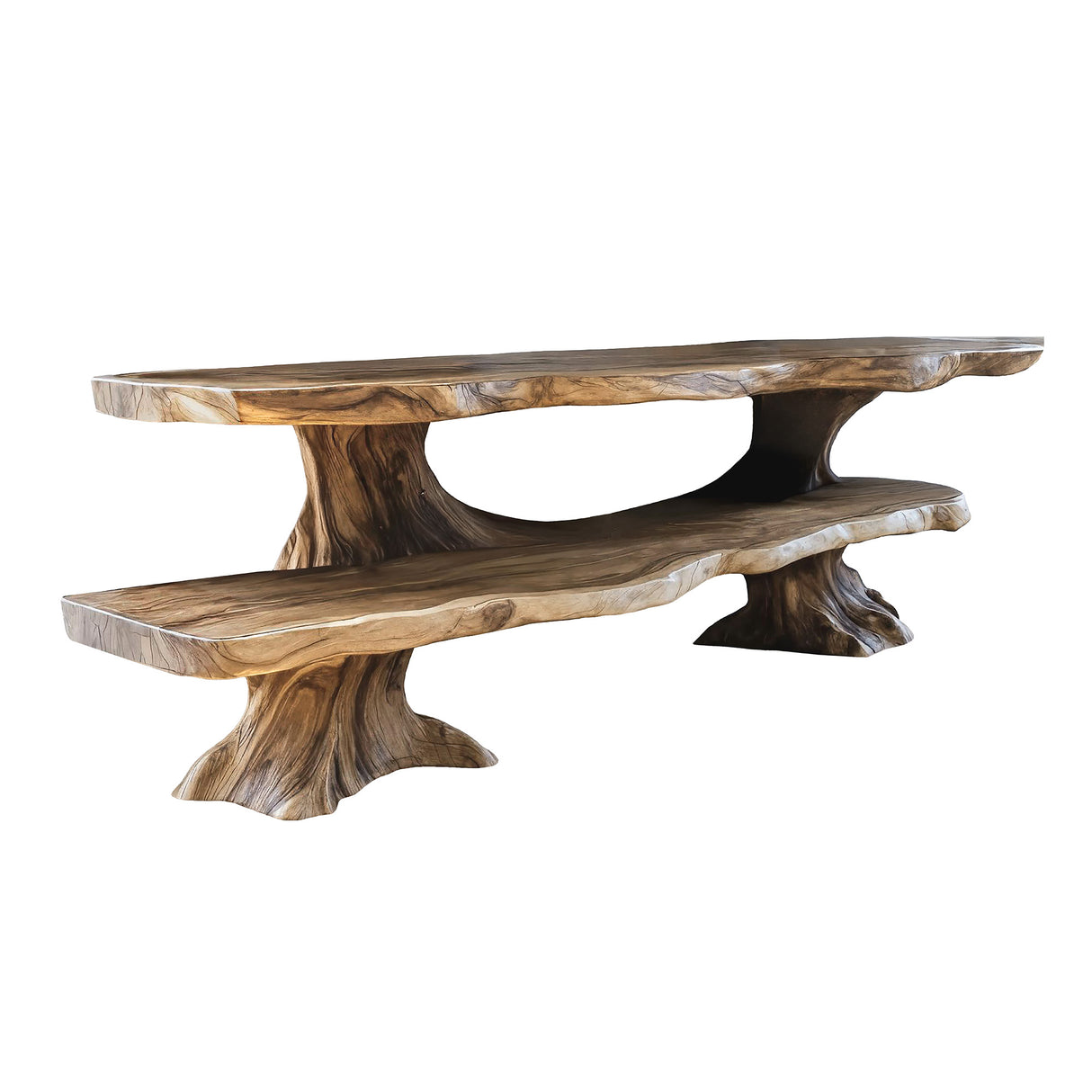 Timeless Craftsmanship Solid Wood Live Edge TV Cabinet Natural Oak - Timberustic TV Cabinet