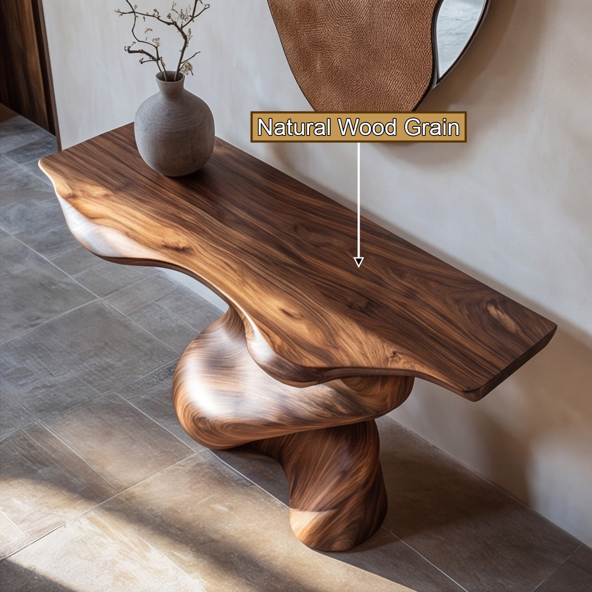 Torrenta Sculpted Solid Wood Console Table