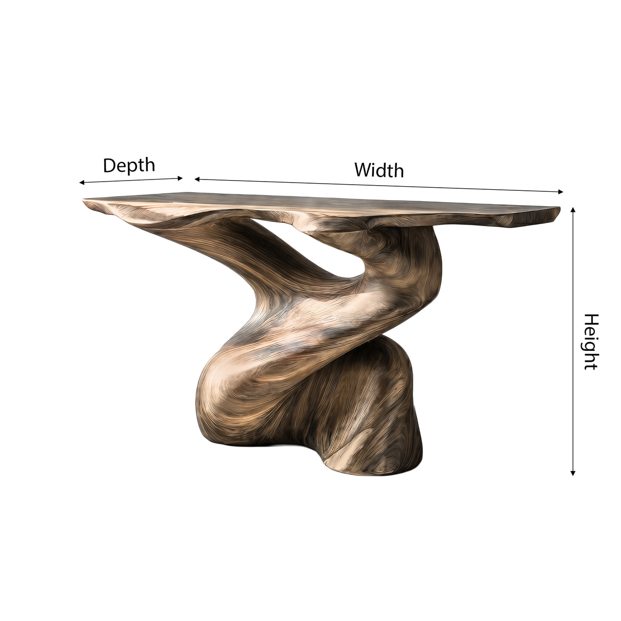 Torrenta Sculpted Solid Wood Console Table