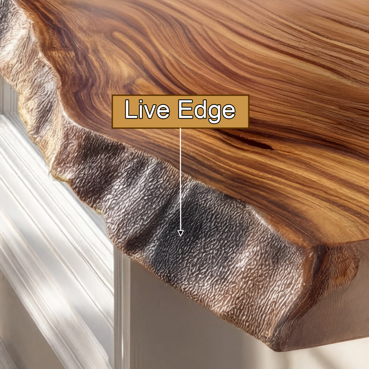 Torvane Live Edge Solid Wood Floating Shelf SPA354359 - Timberustic Floating Shelf