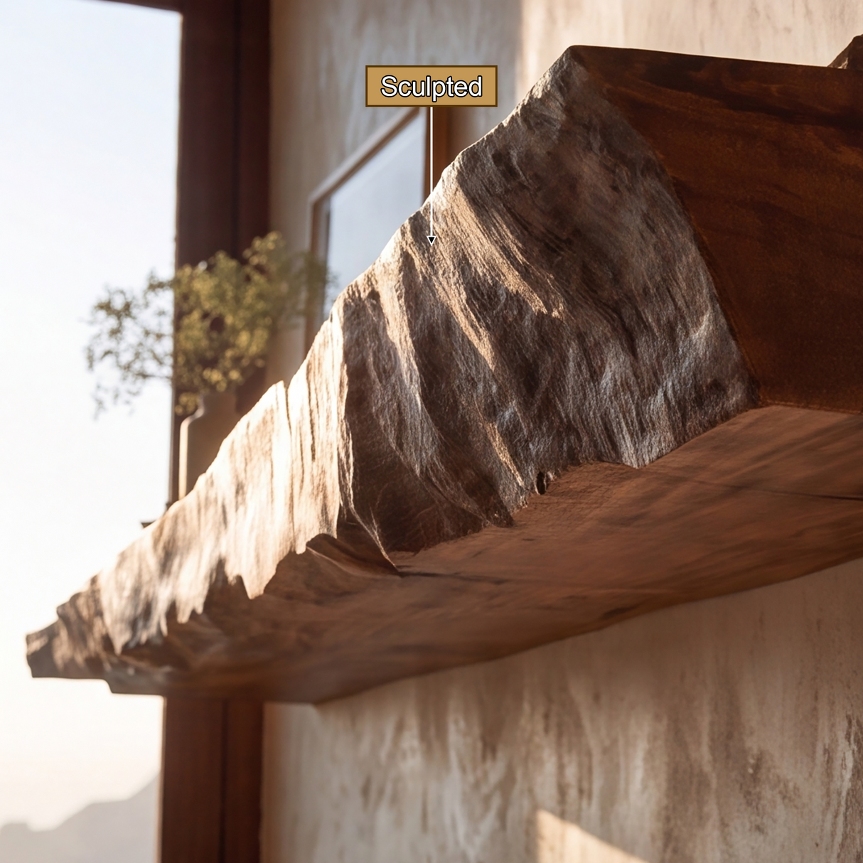 Torvann Handcrafted Mountain Floating Shelf - Timberustic Floating Shelf