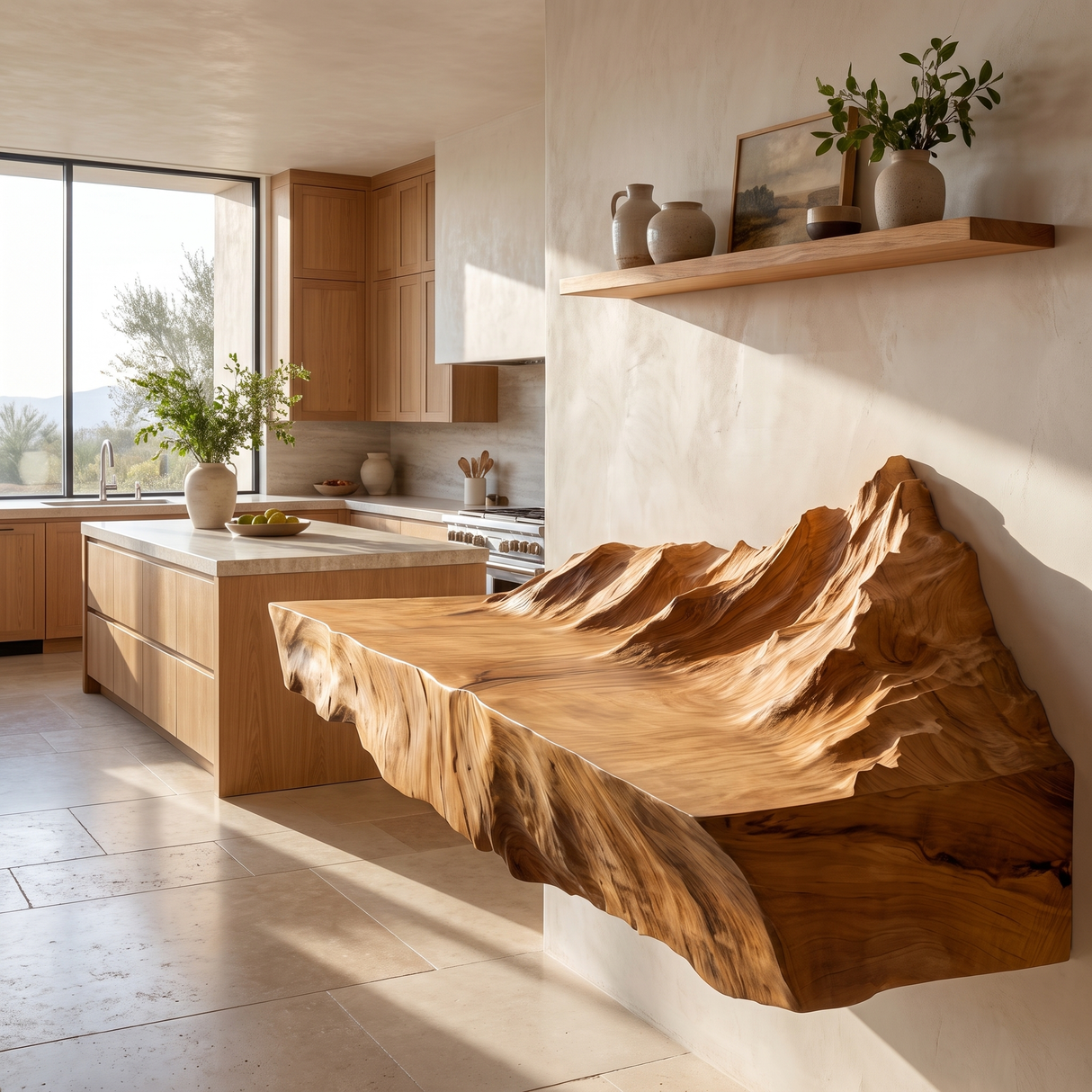 Torvann Handcrafted Mountain Floating Shelf - Timberustic Floating Shelf