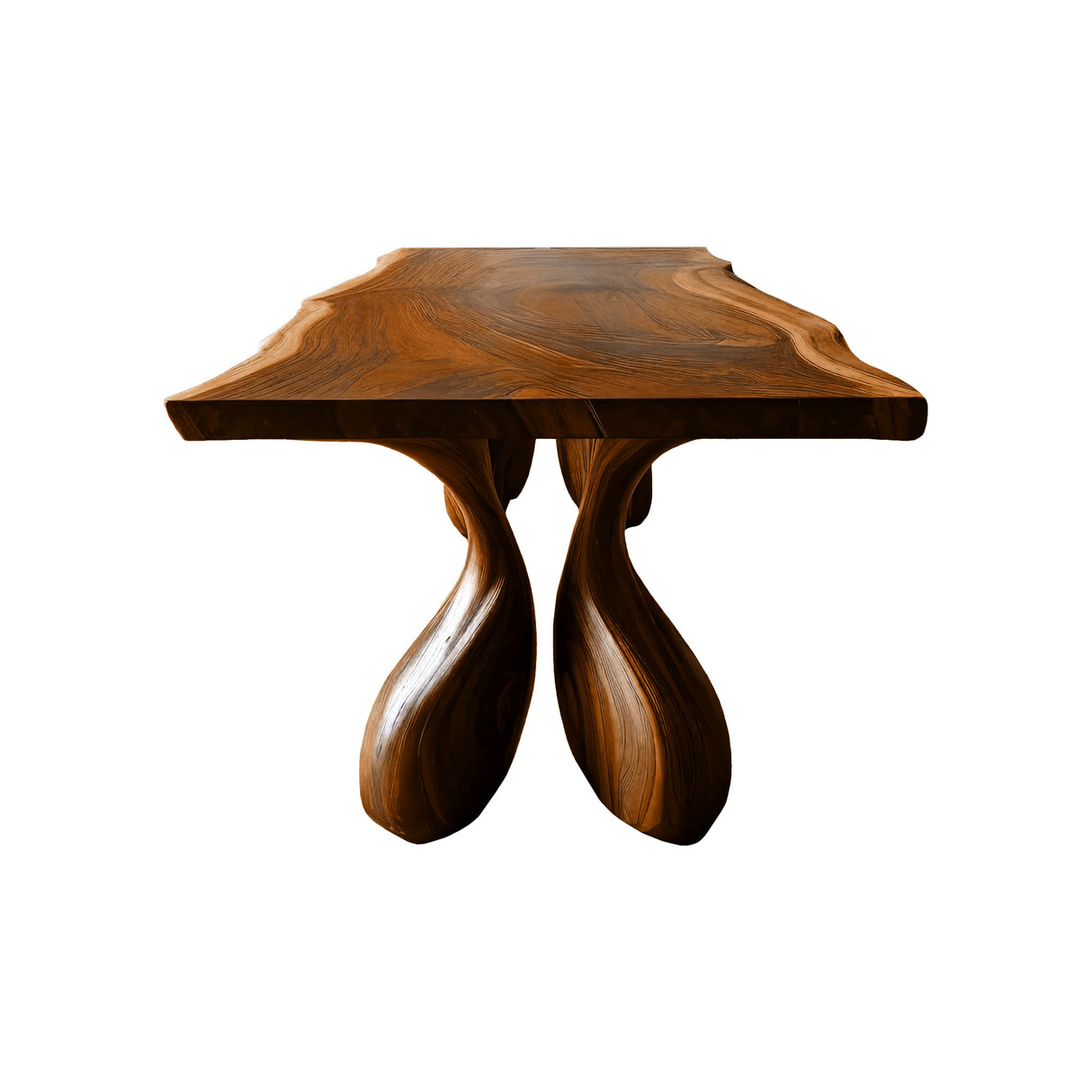 Trifold Droplet Solid Wood Dining Table Brown - Timberustic Dining Table
