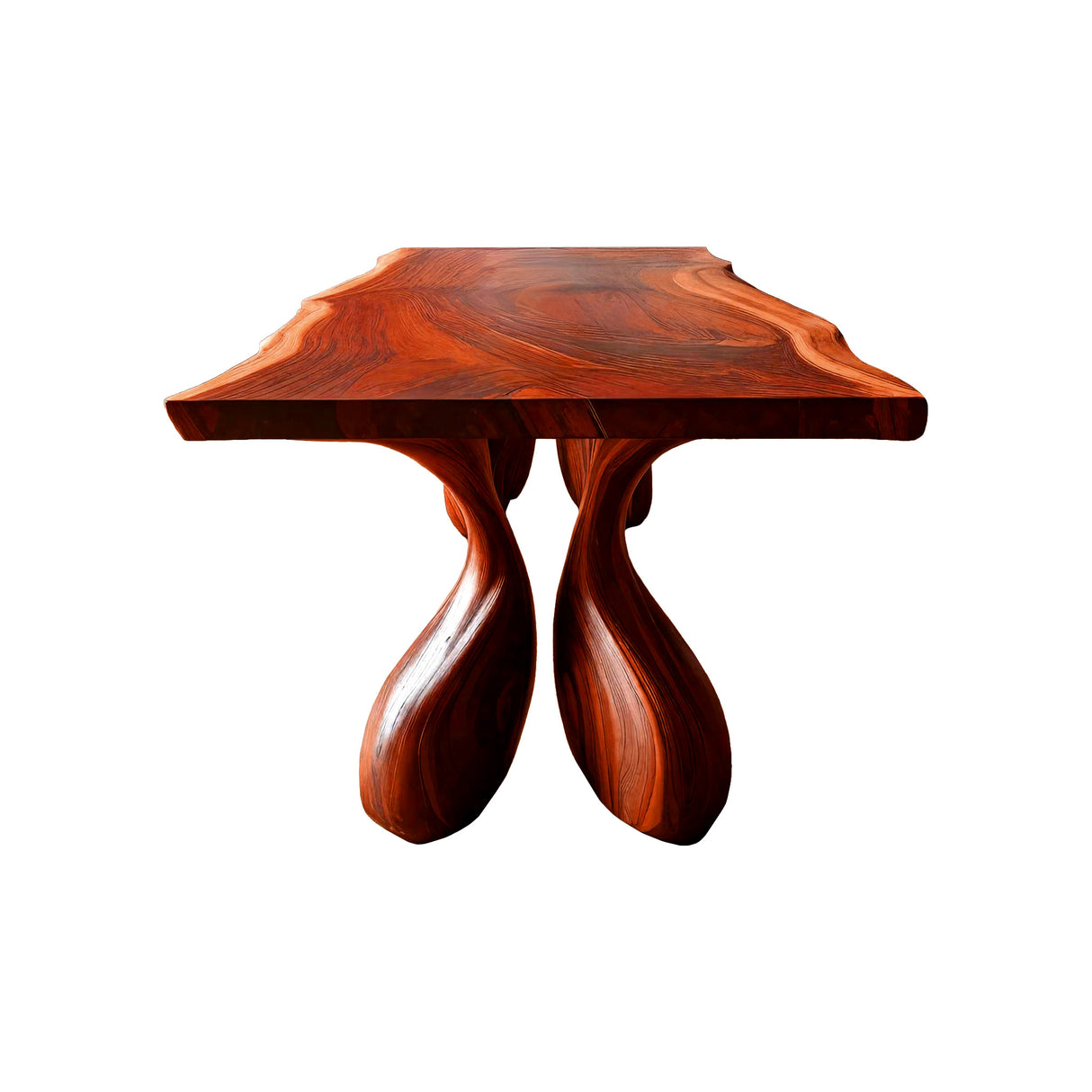 Trifold Droplet Solid Wood Dining Table Mahogany - Timberustic Dining Table