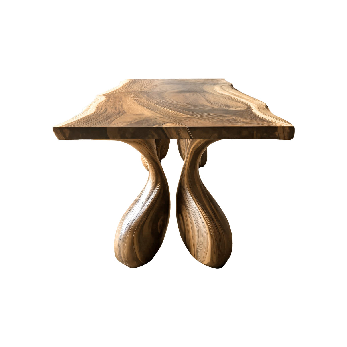 Trifold Droplet Solid Wood Dining Table Natural Oak - Timberustic Dining Table
