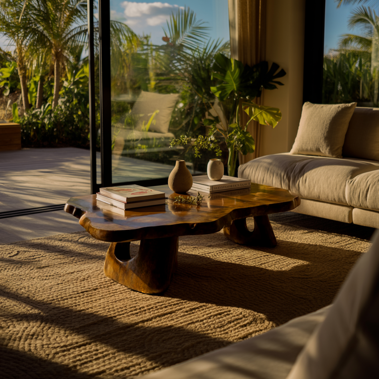 Tropika Sculpted Live Edge Coffee Table - Timberustic Coffee Table