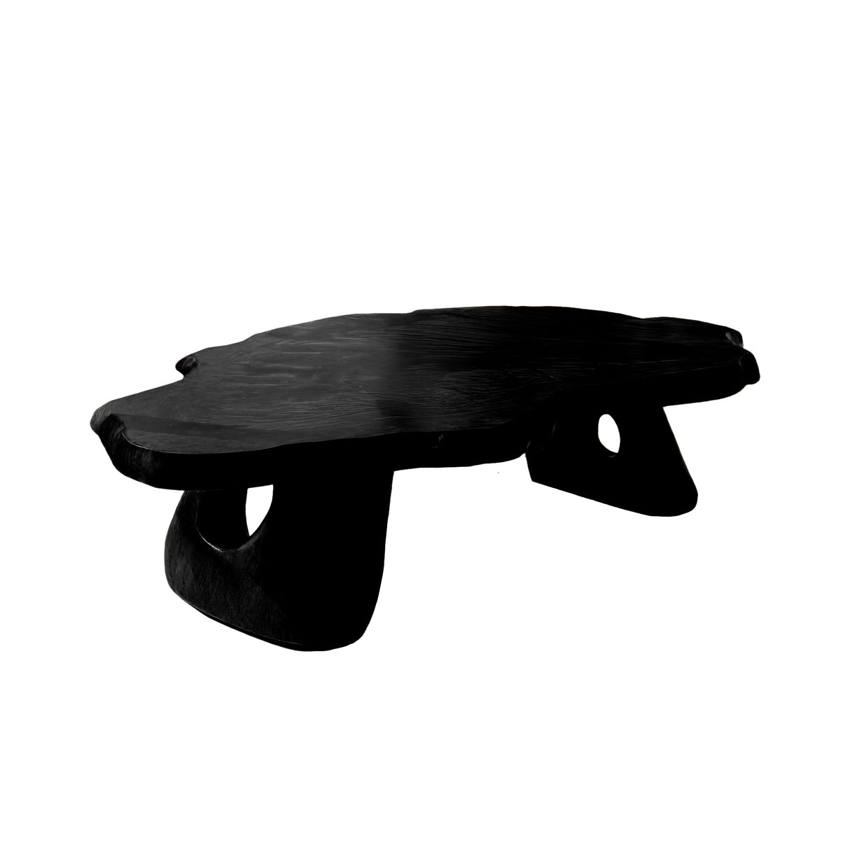 Tropika Sculpted Live Edge Coffee Table Black - Timberustic Coffee Table