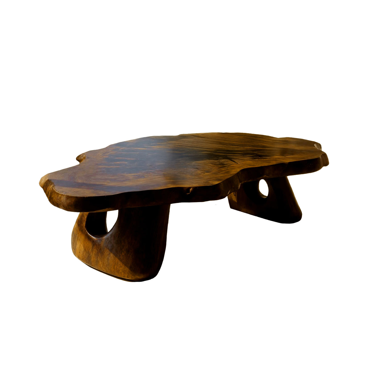 Tropika Sculpted Live Edge Coffee Table Brown - Timberustic Coffee Table