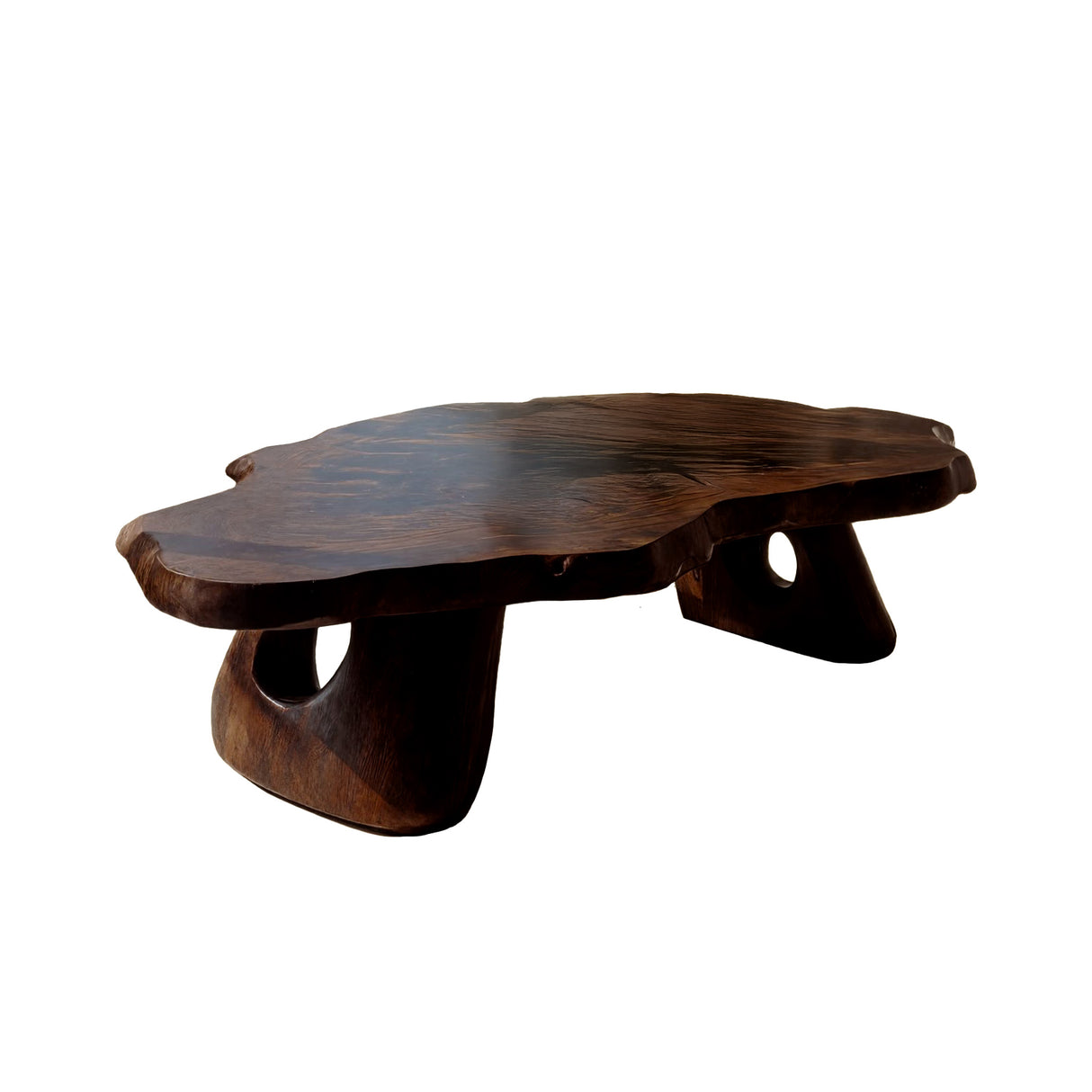 Tropika Sculpted Live Edge Coffee Table Dark Walnut - Timberustic Coffee Table