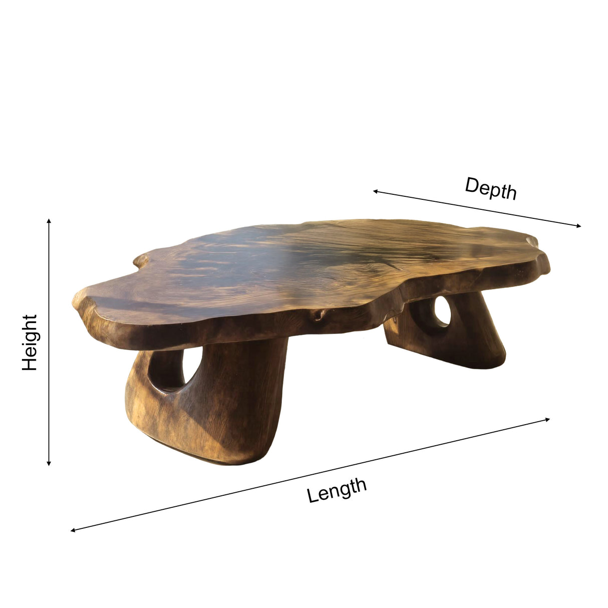 Tropika Sculpted Live Edge Coffee Table - Timberustic Coffee Table