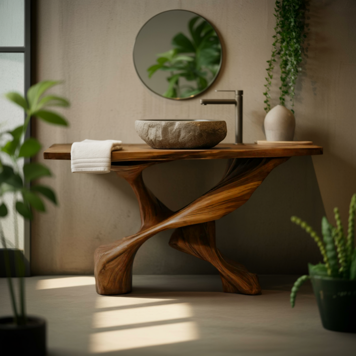 Twineflow Solid Wood Bathroom Vanity