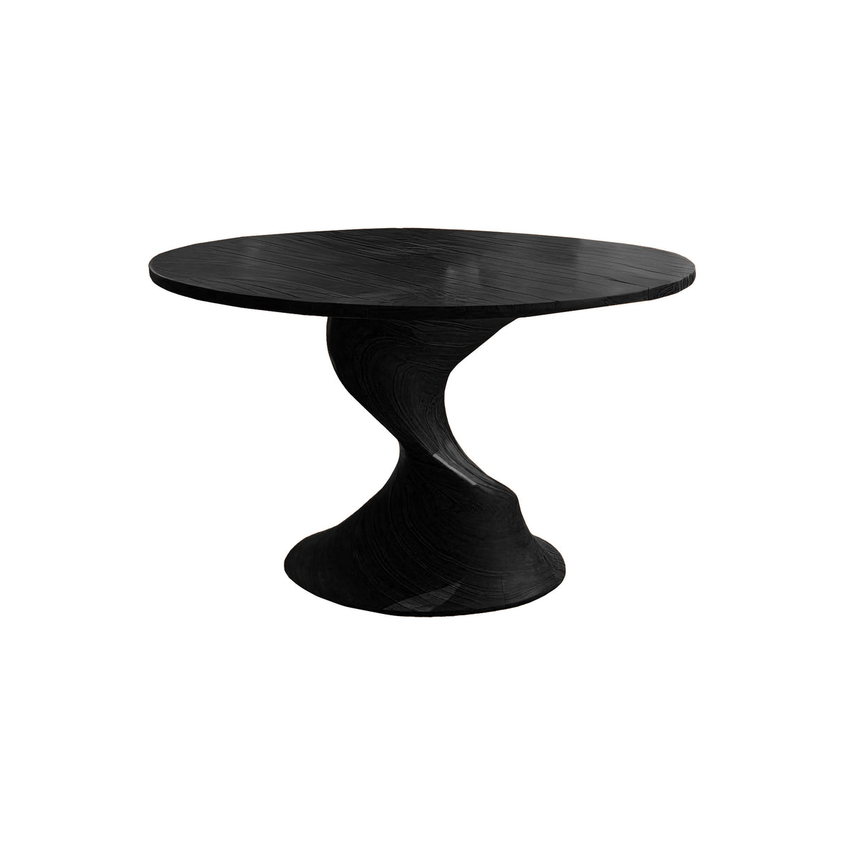 Twistcrest Solid Wood Round Dining Table Black - Timberustic Dining Table