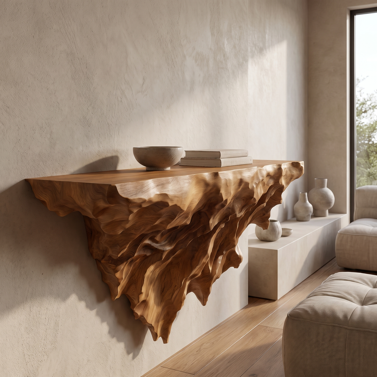 Vaelmont Handcrafted Mountain Floating Shelf - Timberustic Floating Shelf