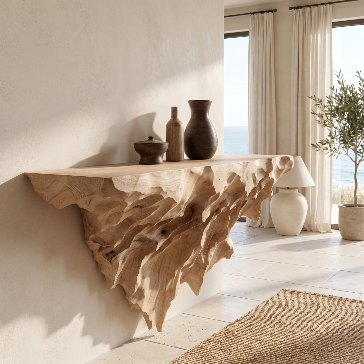 Vaelmont Handcrafted Mountain Floating Shelf - Timberustic Floating Shelf