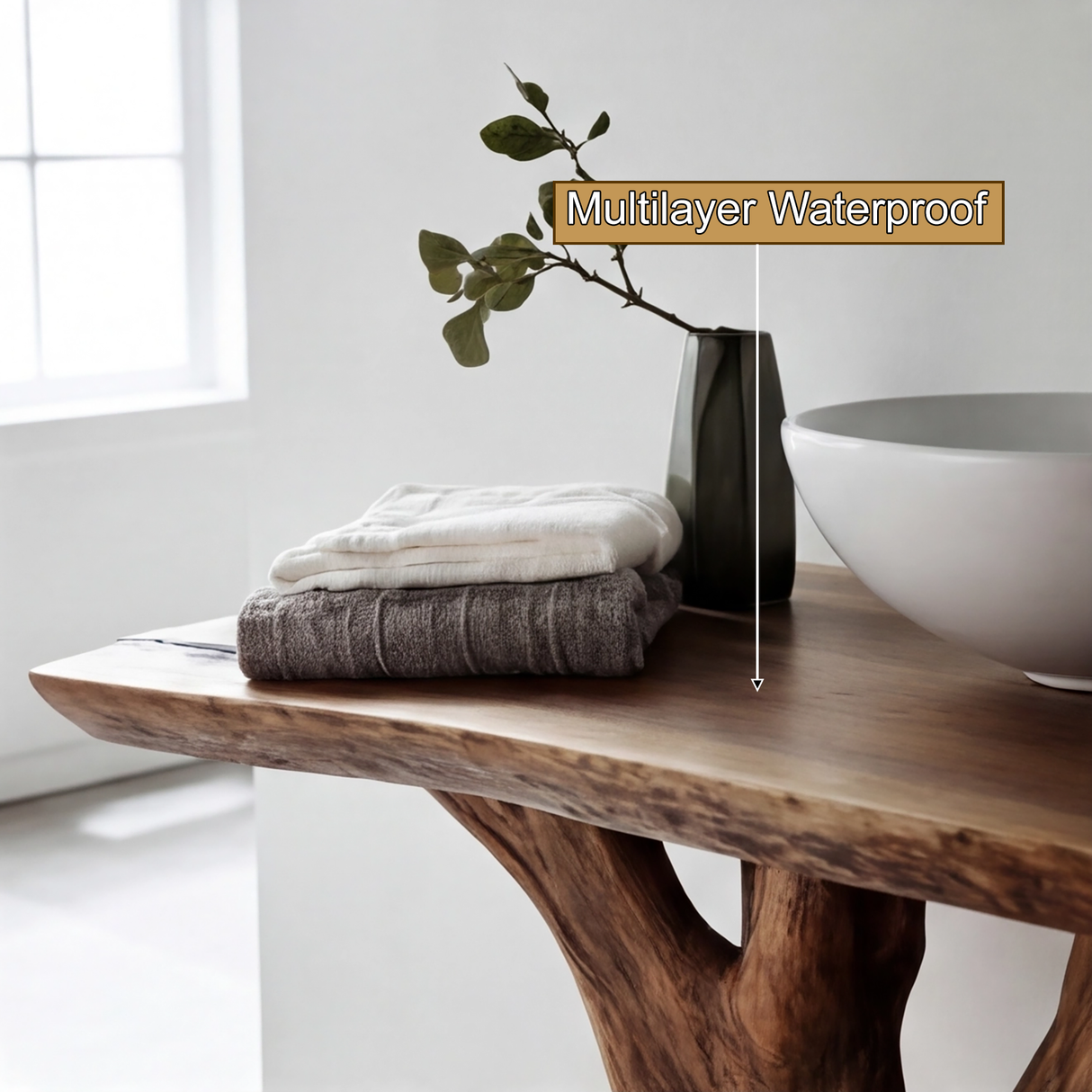 Vaelorn Treeform Solid Wood Freestanding Bathroom Vanity - Timberustic Freestanding Bathroom Vanity