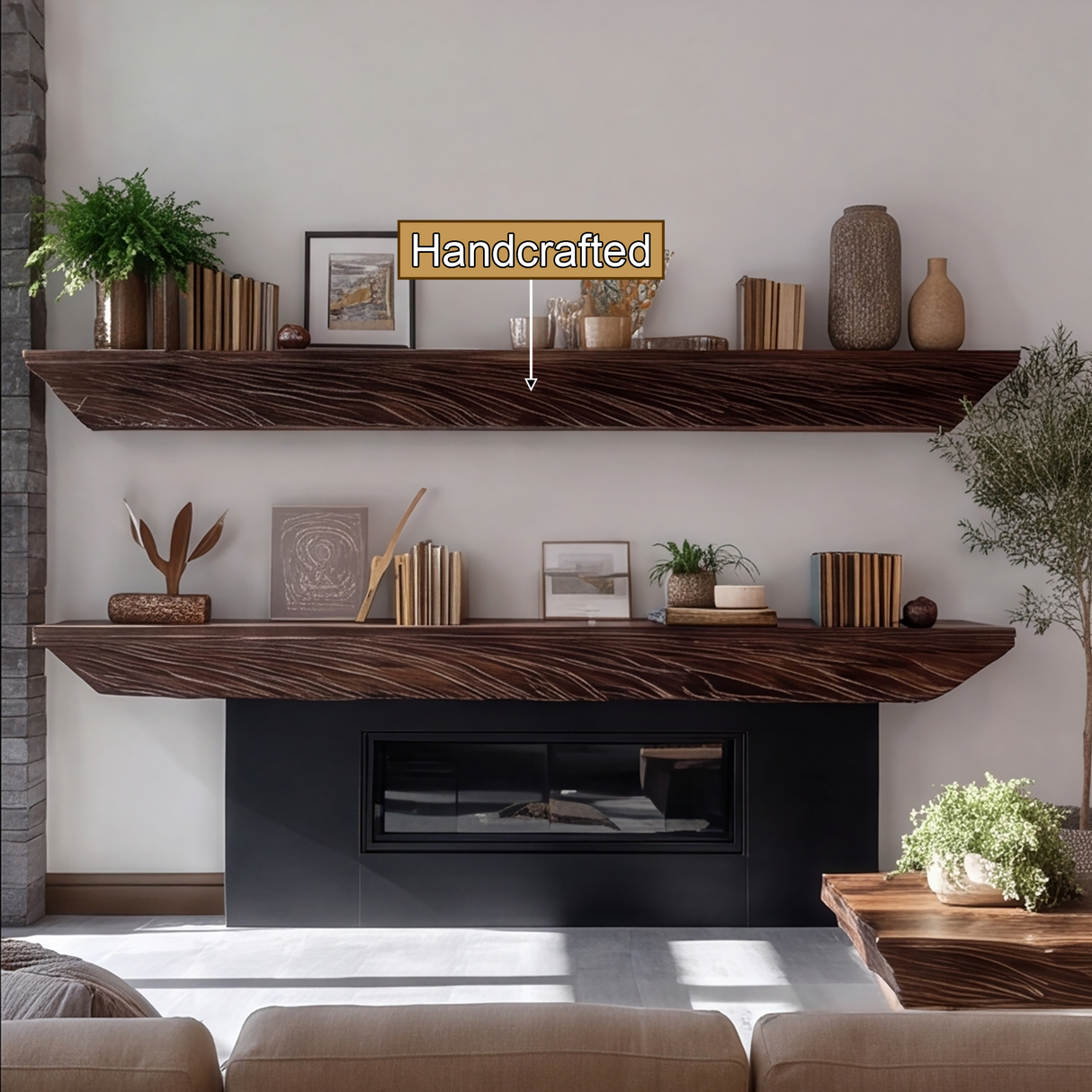 Vaelric Sculpted Fireplace Mantel Shelf SPA579335