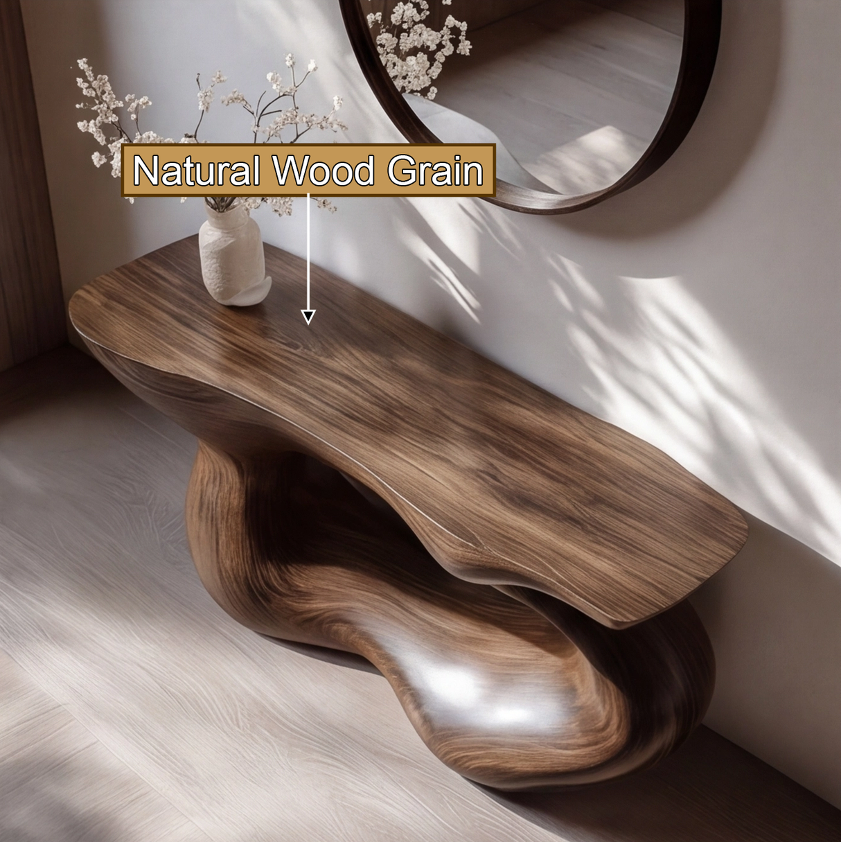 Vaelric Sculpted Solid Wood Console Table - Timberustic Console Table