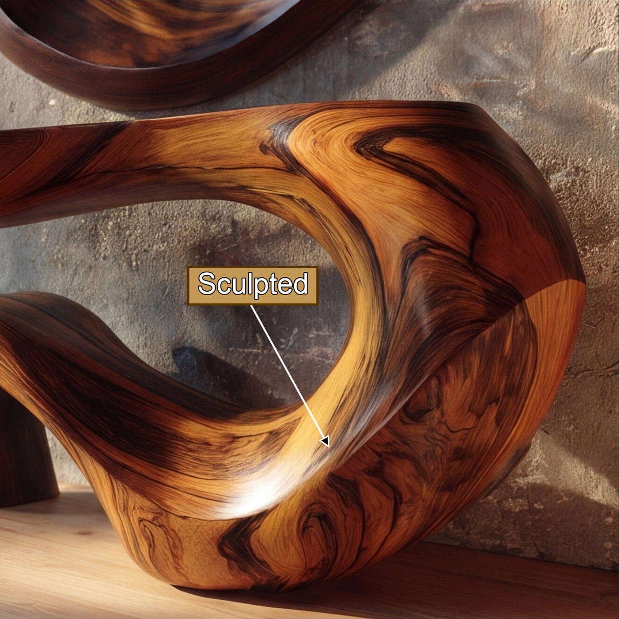 Vaelrith Sculpted Solid Wood Console Table - Timberustic Console Table