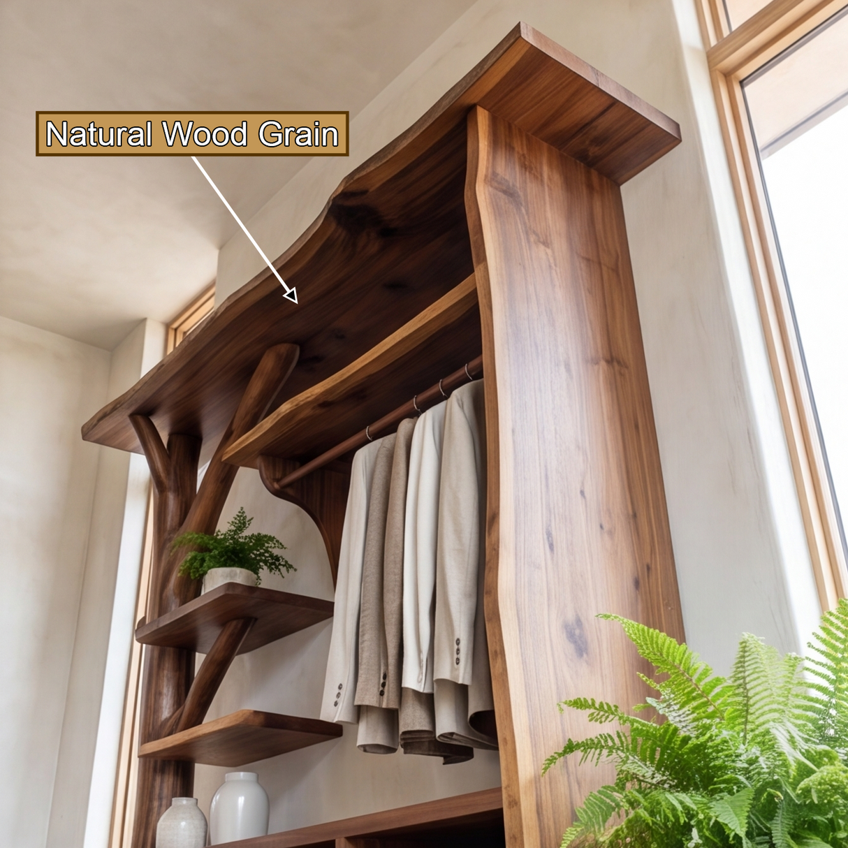 Valdorin Handcrafted Solid Wood Entryway Organizer - Timberustic Entryway Organizer